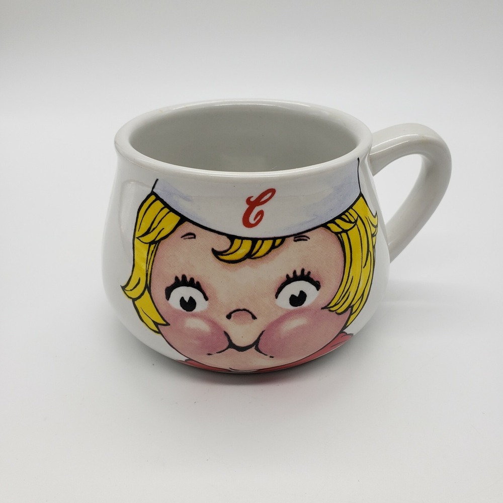Campbell‎ Soup Mug Cup Bowl 1998 Vintage Houston Harvest HH 16 oz White Kid